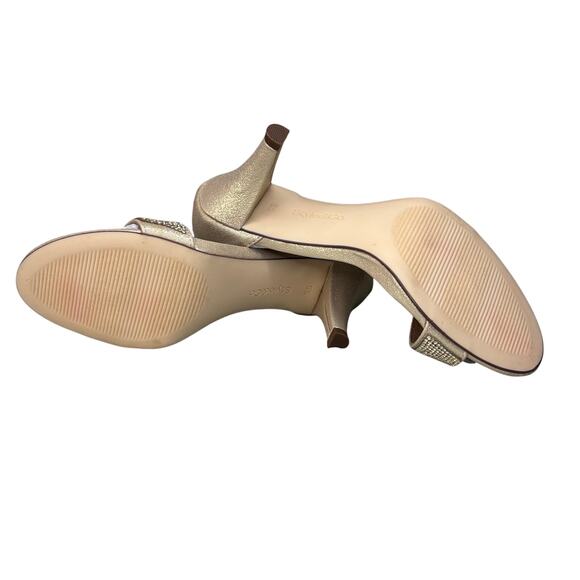 Style & Co Platino Evening Sandals 5.5 NWT Ankle Strap Glitter Heels - Picture 7 of 8